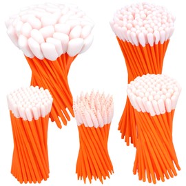 Norme 500 Pcs Foam Swabs Cleaning Swabs Kit Integrated Design Detailing Swabs Pointed Cotton Swabs Sterile Swabs Individually Wrapped Multi Purpose Lab Swabs with Orange Stick for Camera Lens Keyboard