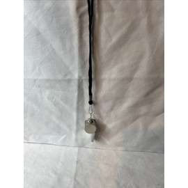 Techtongda Solid Metal Referee Whistle With Black Lanyard Coach Whistle For Sports Games