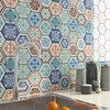 FunStick 15 Pcs Teal Blue Peel and Stick Tile Backsplash