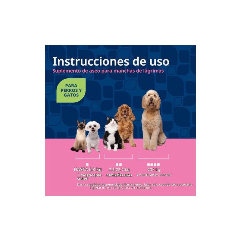 NaturVet 79903693 Tear Stain Plus Lutein 70 Count Soft Chew