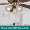 TWLITE 42 Inch Indoor Ceiling Fan with Pull-chain and Three