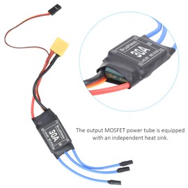 BOROCO 30A Brushless ESC,XT60 Plug Electronic Brushless Speed Controller,BEC Output 1.5A/5V Brushless Electronic ESC Speed Controller for RC Drone Helicopter FPV