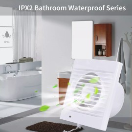 HUGOOME Exhaust Fan 188 CFM, 18W 320m³/h Ventilation Extractor with Anti-back...