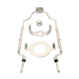 PATIKIL 8 9 10 11 Inch Lamp Harp Kit with Finial, Adjustable Lamp Shade Bracket Holder with 3/8 IP E26 Light Base for Table Floor Lamp Lighting, Silver