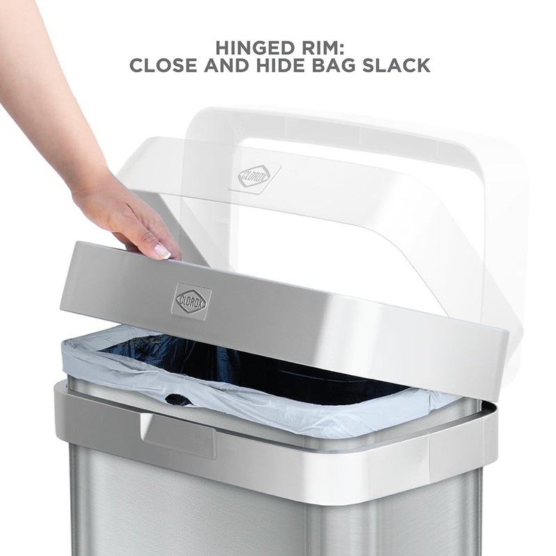 Clorox 13 Gallon Trash Can - 50L Slim Open Top