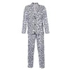 Men's Dalmatian Print Suit Fancy Dress Costume with Black Tie