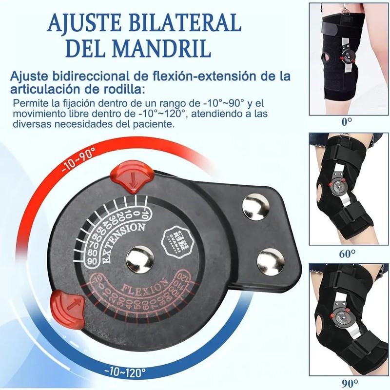 Rodillera Mecanica Postoperatoria Soport Ortopedia Ajustable