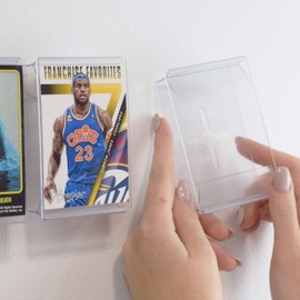 CollectorMount Card Mount 4 Pack, Trading Cards Stand and Wall Mount, Invisible Display for Collectible Cards