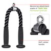 Kipika Cable Machine Attachments, 28” Tricep Rope, 12" LAT Pull