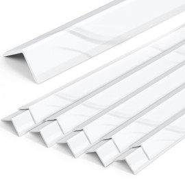 10 Pack 78 Inch Tile Edge L Trims, White Wall Corner Guard Shields