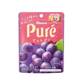 Kanro Pure Gummy Grape, 2.0 oz (56 g) x 6 Packs