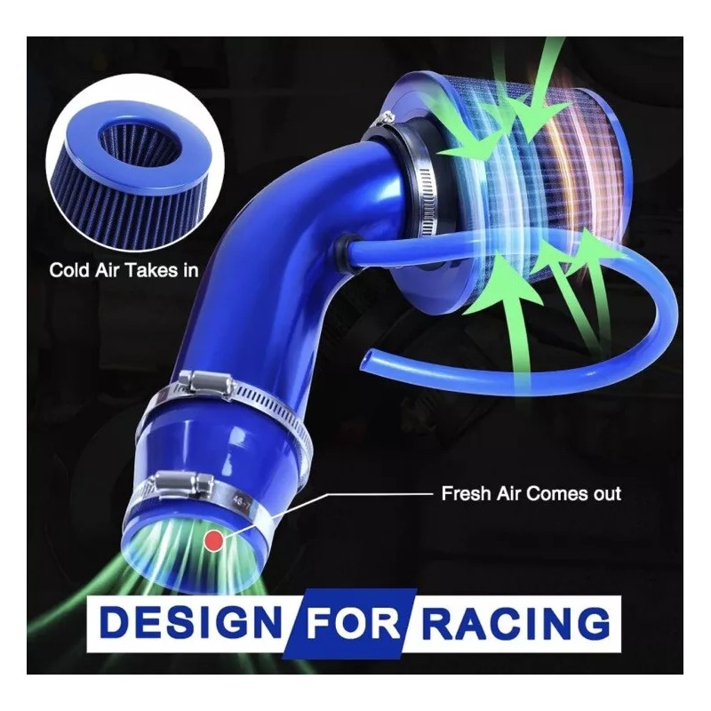 AICARS Car Cold Air Intake Filter Induction Kit 3" Pipe