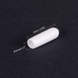 TA-VIGOR 50Pcs Rubber End Caps, 3mm ID Round Flexible Screw End Caps Thread Protectors, White Vinyl Bolt Covers Rubber Covers for Screws, Tubes, Cables, Wires, etc
