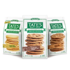 Tate's Bake Shop Gluten Free Cookies Variety Pack, Lemon, Ginger Zinger and Chocolate Chip Cookies, 3 - 7 oz Bags