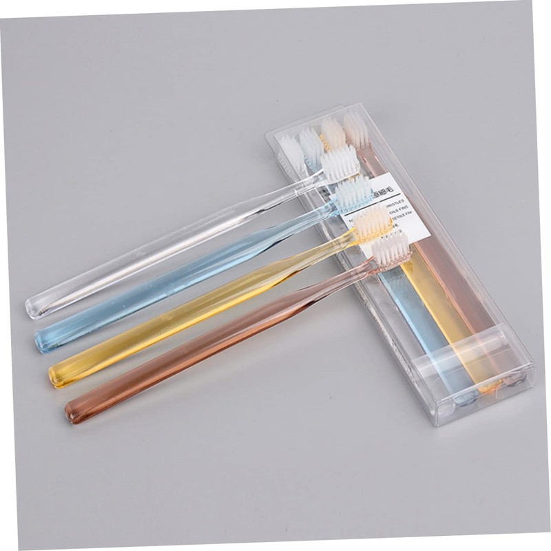 Baluue Ergonomic Soft Bristle Toothbrushes 2-box Set Crystal Appearance Travel
