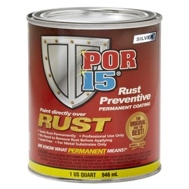 POR-15 Rust Preventive Coating, Stop Rust and Corrosion Permanently, Anti-rust, Non-porous Protective Barrier, 32 Fluid Ounces, Silver
