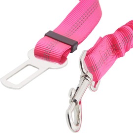 Xundefeng 2x Pink Dog Seat Belts for Cars UK Dog Car Harness Seat Belt Dogs Seatbelt Clip Lead