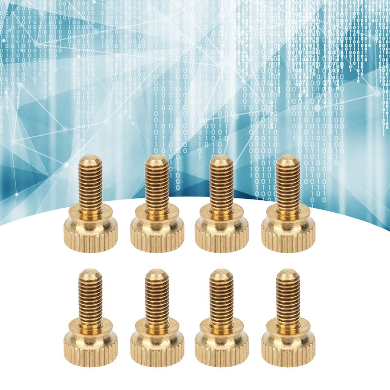 50Pcs Flat Knurled Thumb Screw Wring Round Head Pure Copper