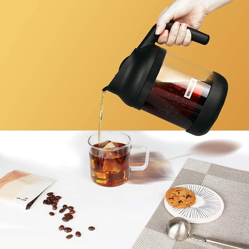 SIXAQUAE Cold Brew Coffee Maker Stainless Steel Strainer Large,Durable Iced