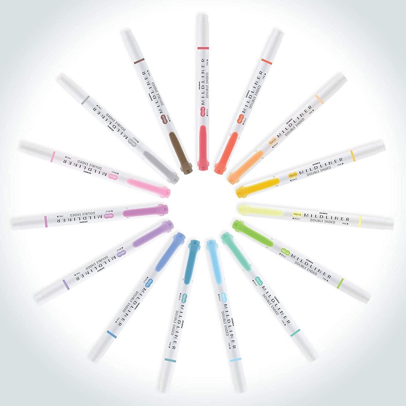 Zebra Pen Mildliner Double-Ended Highlighter Set, Broad and Fine Point