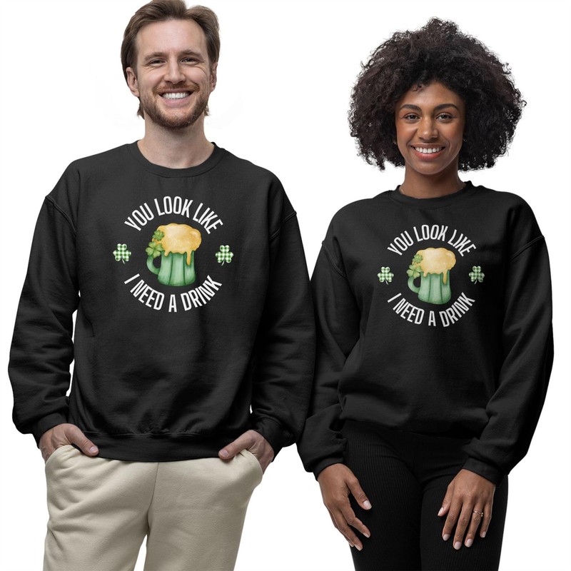 Printbox Originals You look Like I Need a Drink Sweatshirt,