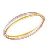 AeraVida Chic Tricolor Triple Tangle Hoop .925 Sterling Silver Bangle
