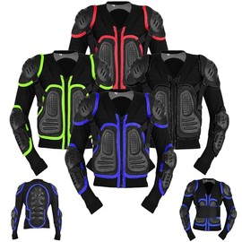 Hive Moto Kids Motorcycle Armor Jacket Chest Protection Dirt Bike Suit Children Full Body Gear Motocross for Cycling Racing (US, Age, 14 Years, Green)