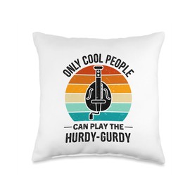 Funny Hurdy-Gurdy Instrument Design for a Hurdy-Gurdy Lover Throw Pillow
