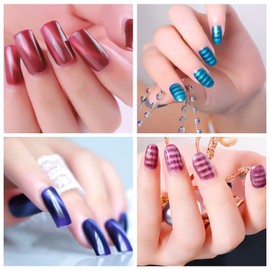 WOKOTO 15Pcs Cat Eye Nail Magnets Pens for Cat Eye Nail Art Tools Gradient Design Cat Eye Magnet for Nails Cat Eye Magnet Sticks for Women Nails Magnets Wand for Magnetic Nail Polish Art Tools