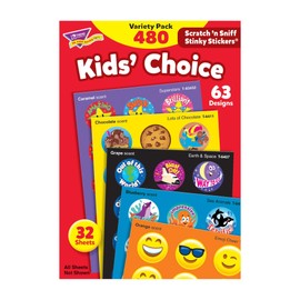 Trend Enterprises: Sweet Scents, Scented Scratch 'N Sniff Stinky Stickers, Fun for Rewards, Incentives, Crafts and as Collectibles, 108 Designs, 30 Sheets Included, for Ages 3 and Up