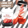 Stainless Steel Multi-Fruit Slicer Cup – 8-Blade Cutter for Strawberries,
