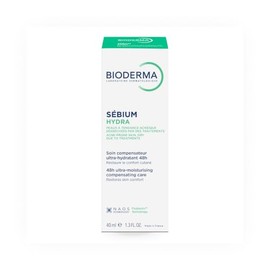 BIODERMA, Sébium Hydra, Crema Facial Hidratante Restauradora, Skincare Piel Grasa, Acción Hidratante por 24 Horas, 40ML