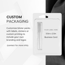 Clamshell Blister Packaging 1ml x 200 | Round Tip Clamshell Containers | Clear Clam Shell Container with Hang Holes (200 Count)