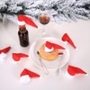HANSGO Mini Santa Hat Cup Bottles Cover, 24PCS Christmas Santa