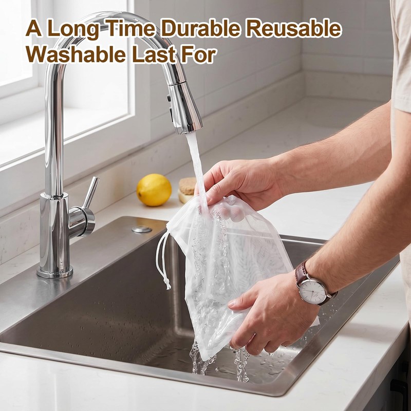 4Pcs Strainer Bags For Juicing, Nylon Cheese Cloths Bags For