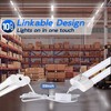 hykolity 6 Pack 4FT Linkable LED Shop Light, Utility Shop