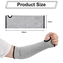 flintronic 2 Pairs of Arm Protectors, Cut-resistant Arm Protectors for Thin Skin and Bruising Cutting, Heat Resistant Arm Protection Protective Sleeves with Thumb Hole for Women Men Cooking Gardening