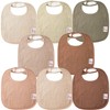 Bearmoss Muslin Baby Drooling Bibs 8 Pack, 100% Cotton Square