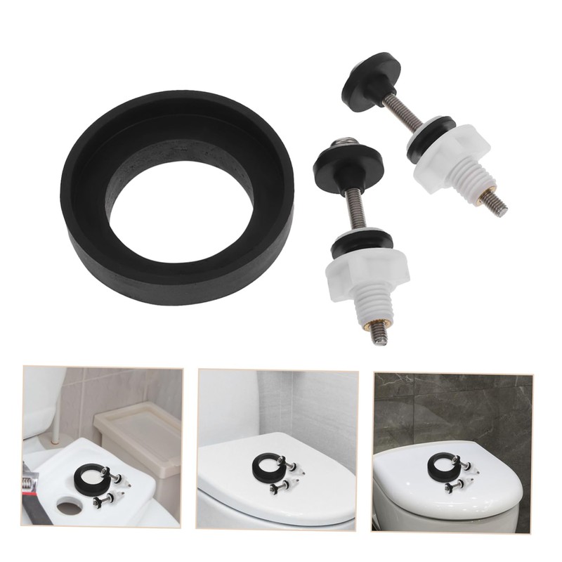 LALAFINA Toilet Tank Replacement Kit Cistern Screws Sealing Ring Toilet