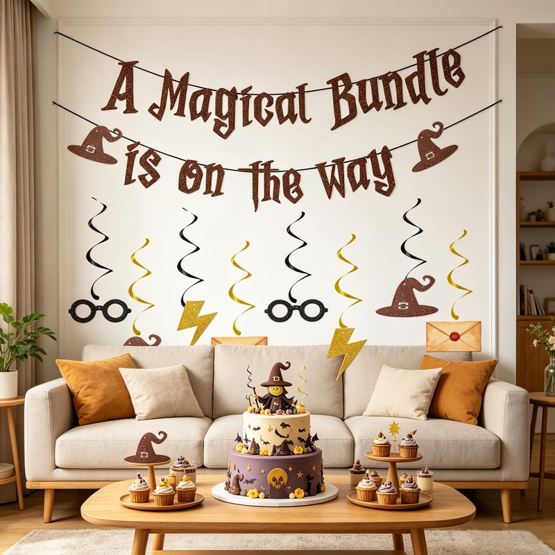 Magic Wizard Baby Shower Decorations,A Magical Bundle is on the