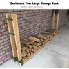 Fiwithy Outdoor Firewood Rack Bracket Kit with 4 Support Bars