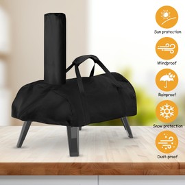 Pizza Oven Cover For Karu 12, Portable Oven Covers with Chimney & Handle420D Oxford Cloth Cover Waterproof Pizza Oven Accessories, Dust-Proof Detachable Chimney Bag