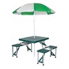 Stansport Picnic Table and Umbrella Combo - Green (G-915)