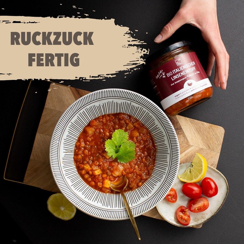 Italienischer Linseneintopf Bio, 380ml von bleibwacker.