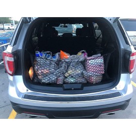 Envelope Style Automotive Elastic Trunk Mesh Cargo Net for Ford Explorer 2020-2025 - Premium Trunk Organizers and Storage - Luggage Net for SUV - Best Car Organizer for Ford Explorer