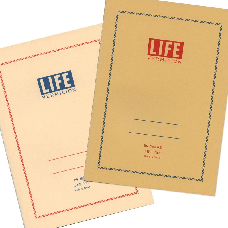 LIFE VERMILION Note Book B6 - Grid 32sheet
