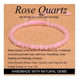 Sts Store Rose Quartz - Love and Courage - Handmade Yoga Natural Stone Crystal Healing Pow