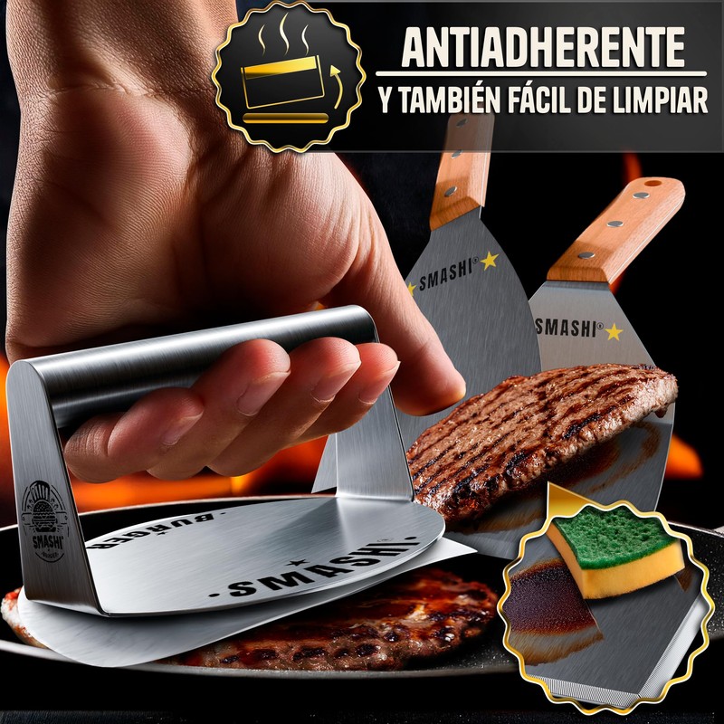 SMASHI® Smash Burger Kit Professional 304 Stainless Steel EU Certified