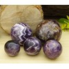 Reikiera Crystal Healing Amethyst Stone Ball Natural Gemstone Sphere With