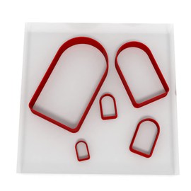 Set of 5 Arch Cutters Fondant Polymer Cookie Icing Crafts Clay